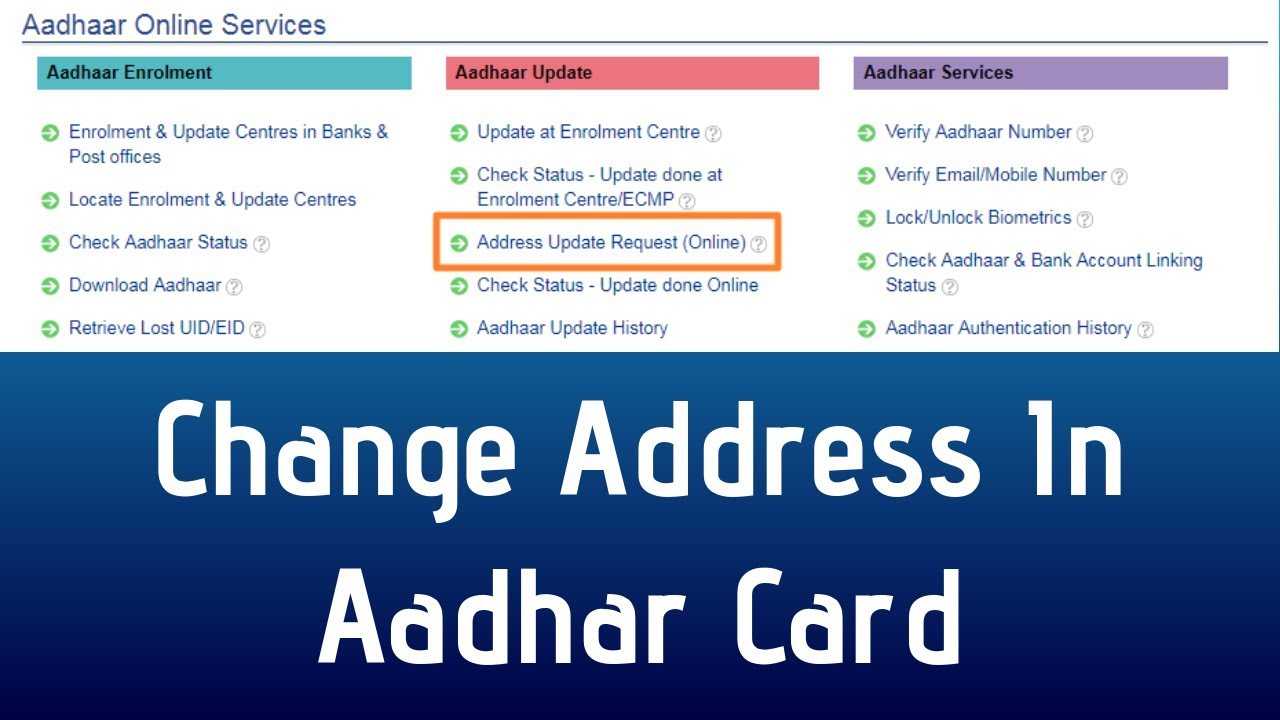 How To Update Address In Aadhar Card How To Change Online Offline FAQ