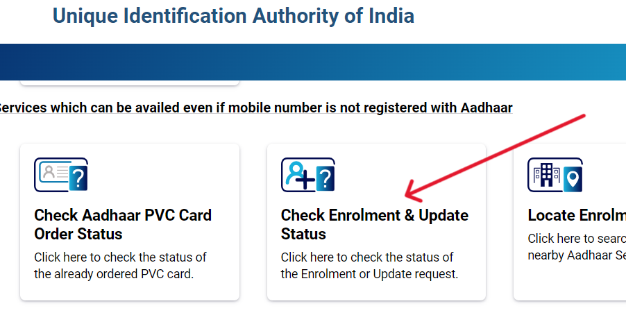 Check Aadhaar Status