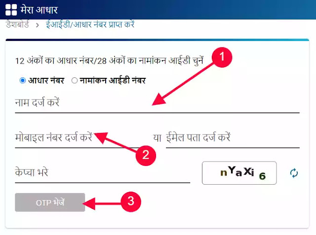 Forgot Aadhaar Number 